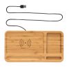 Bamboo Desk Organiser with Promotable 10W Wireless Charger - Image 4