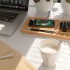Bamboo Desk Organiser with Promotable 10W Wireless Charger - Image 7