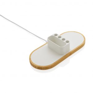 Branded Eco-Friendly Dual Wireless Charger for Businesses