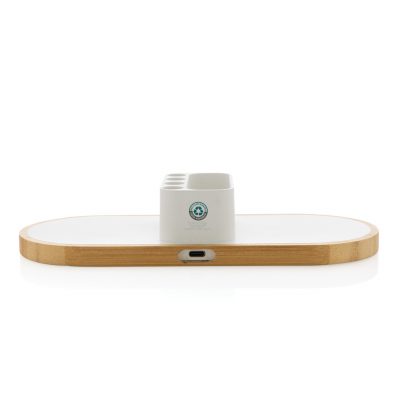 Branded Eco-Friendly Dual Wireless Charger for Businesses