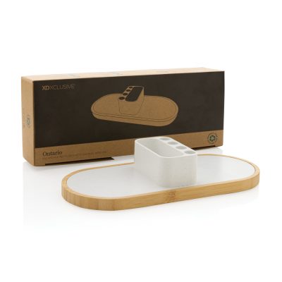 Branded Eco-Friendly Dual Wireless Charger for Businesses