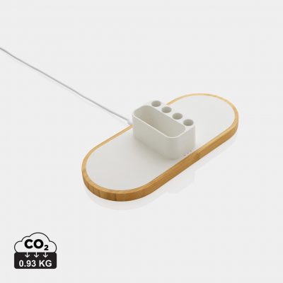 Branded Eco-Friendly Dual Wireless Charger for Businesses