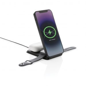 Branded Swiss Peak 3-in-1 Magnetic Wireless Charger Branded Swiss Peak 3-in-1 Magnetic Wireless Charger