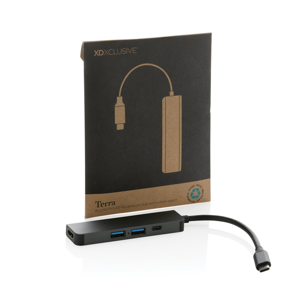 Terra RCS recycled aluminium hub with HDMI input Terra RCS recycled aluminium hub with HDMI input