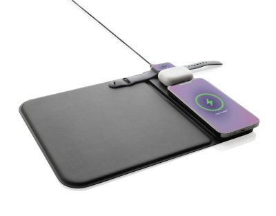 Branded Eco-Friendly 3-in-1 Charging Mousepad for Events