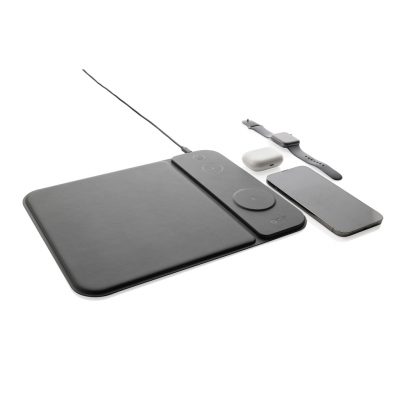Branded Eco-Friendly 3-in-1 Charging Mousepad for Events