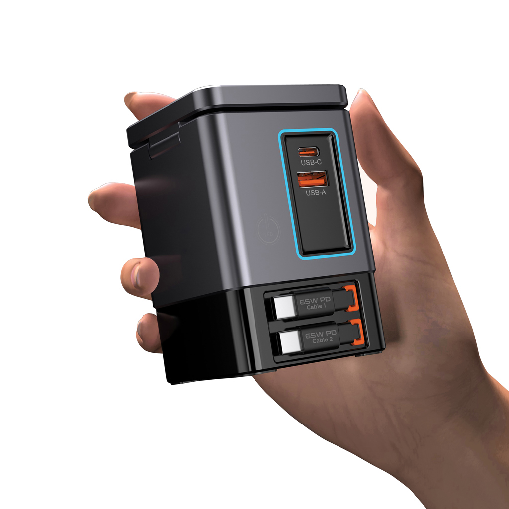 Urban Vitamin Sacramento 105W GAN charger+retractable cables Urban Vitamin Sacramento 105W GAN charger+retractable cables