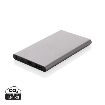 Eco-Friendly 4000mAh Branded Powerbank with Type C Charging