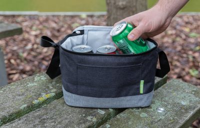 Branded Duo Colour RPET Cooler Bag with Front Pocket