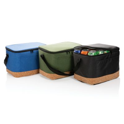 Branded Two-Tone Cooler Bag with Cork Detail for Events
