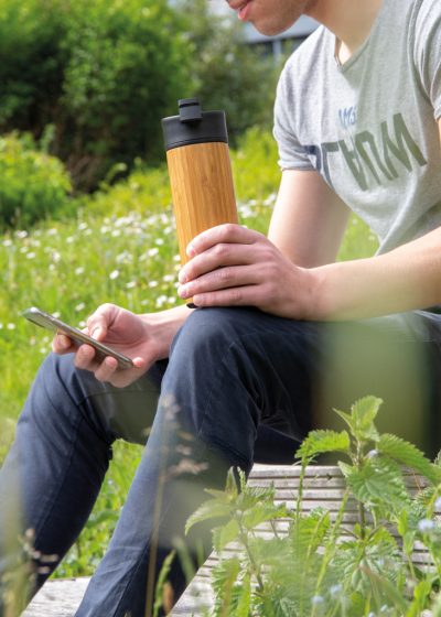 Branded Bogota Vacuum Bamboo Mug – Eco-Friendly & Stylish
