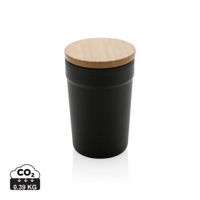 Eco-Friendly Branded PP Mug with Bamboo Lid for Promotions