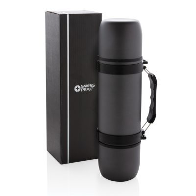 Branded Vacuum Flask with 2 Cups – Perfect for Outdoor Gifts