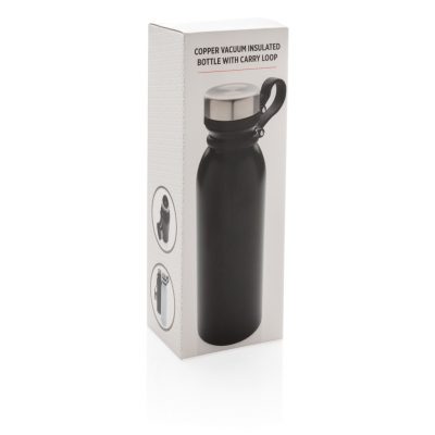 Personalised Copper Vacuum Insulated Bottle with Carry Loop