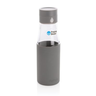 Custom Ukiyo Glass Hydration Bottle with Tracking Sleeve
