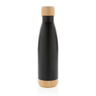 Custom Bamboo-Lid Vacuum Bottle for Hot & Cold Drinks