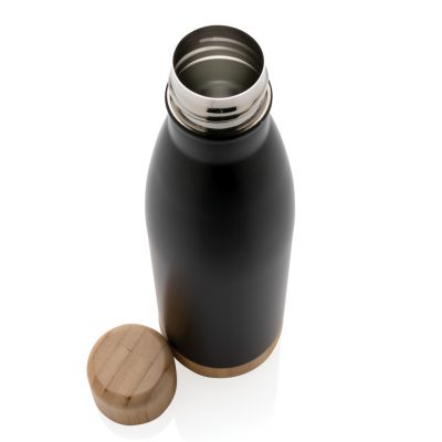 Custom Bamboo-Lid Vacuum Bottle for Hot & Cold Drinks