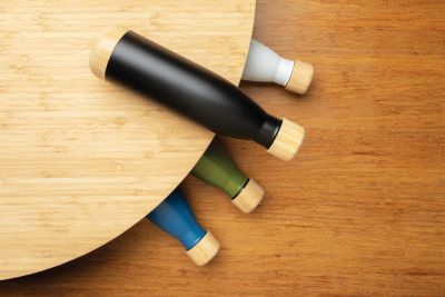 Custom Bamboo-Lid Vacuum Bottle for Hot & Cold Drinks