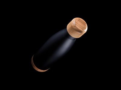 Custom Bamboo-Lid Vacuum Bottle for Hot & Cold Drinks