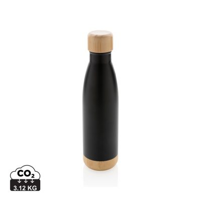 Custom Bamboo-Lid Vacuum Bottle for Hot & Cold Drinks