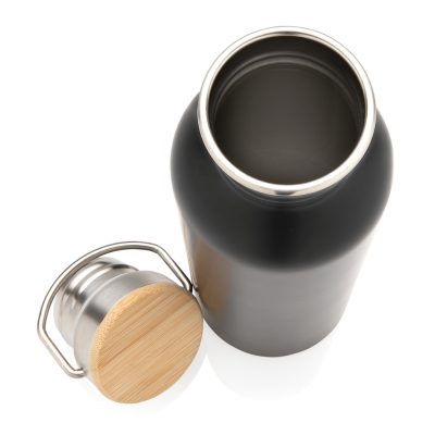 Custom Eco-Friendly Stainless Steel Bottle with Bamboo Lid