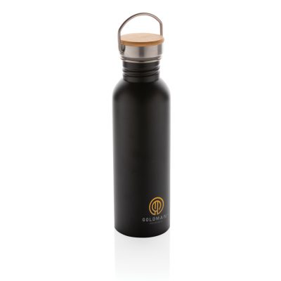 Custom Eco-Friendly Stainless Steel Bottle with Bamboo Lid