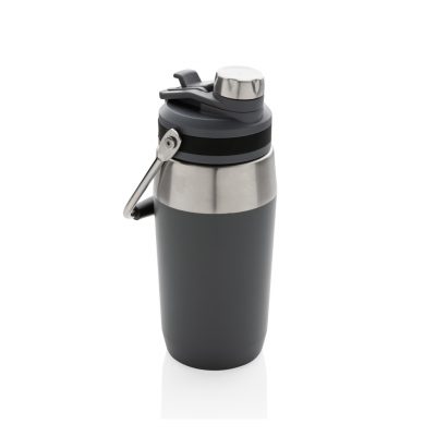 Branded 500ml Vacuum Steel Bottle with Dual Function Lid
