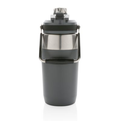 Branded 500ml Vacuum Steel Bottle with Dual Function Lid