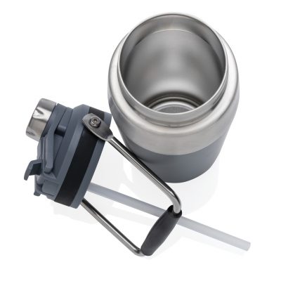 Branded 500ml Vacuum Steel Bottle with Dual Function Lid