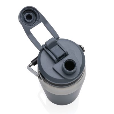 Branded 500ml Vacuum Steel Bottle with Dual Function Lid