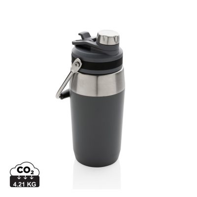 Branded 500ml Vacuum Steel Bottle with Dual Function Lid