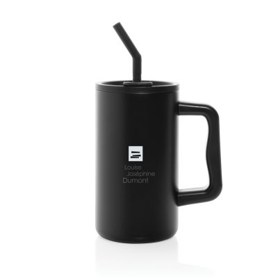 Branded 800ml Recycled Steel Mug for Eco-Friendly Office Use