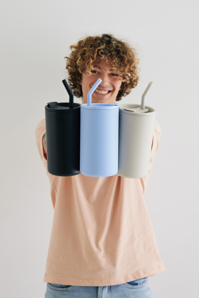 Cube RCS certified recycled steel mug 800ml Cube RCS certified recycled steel mug 800ml