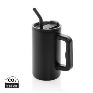 Branded 800ml Recycled Steel Mug for Eco-Friendly Office Use