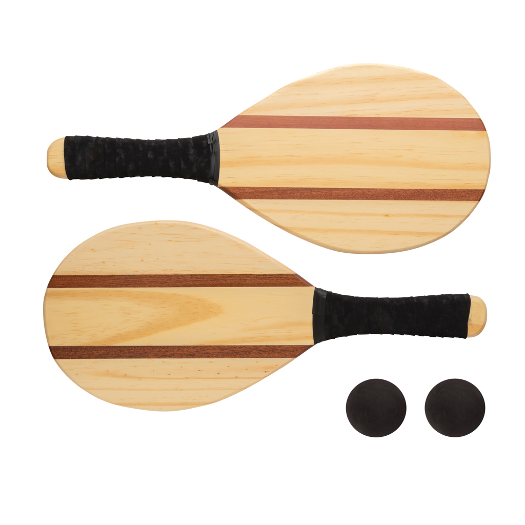 Wooden frescobol tennis set Wooden frescobol tennis set