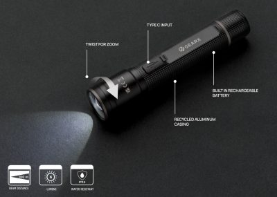 Branded Eco-Friendly Torch – USB Rechargeable, Ideal for Events