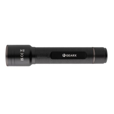 Branded Gear X RCS Recycled Aluminium USB Torch – 800 Lumens