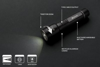 Branded Eco-Friendly USB Torch for Powerful Outdoor Promotions