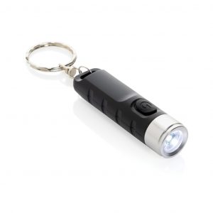 Branded Eco USB Keychain Torch with 3 Light Modes