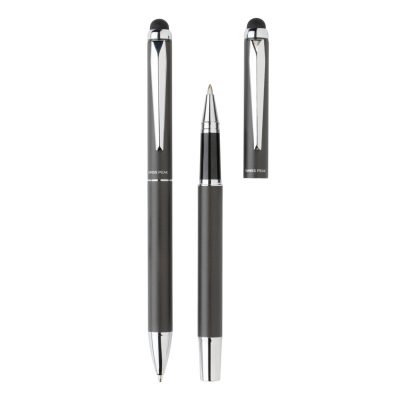 Branded Swiss Peak Deluxe Pen Set in Stylish PU Pouch