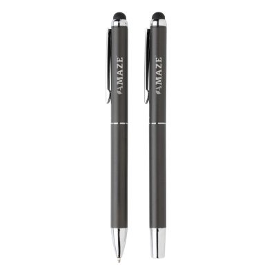 Branded Swiss Peak Deluxe Pen Set in Stylish PU Pouch