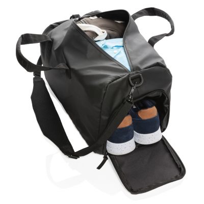 Branded PVC-Free Black Weekend Bag for Stylish Promotions