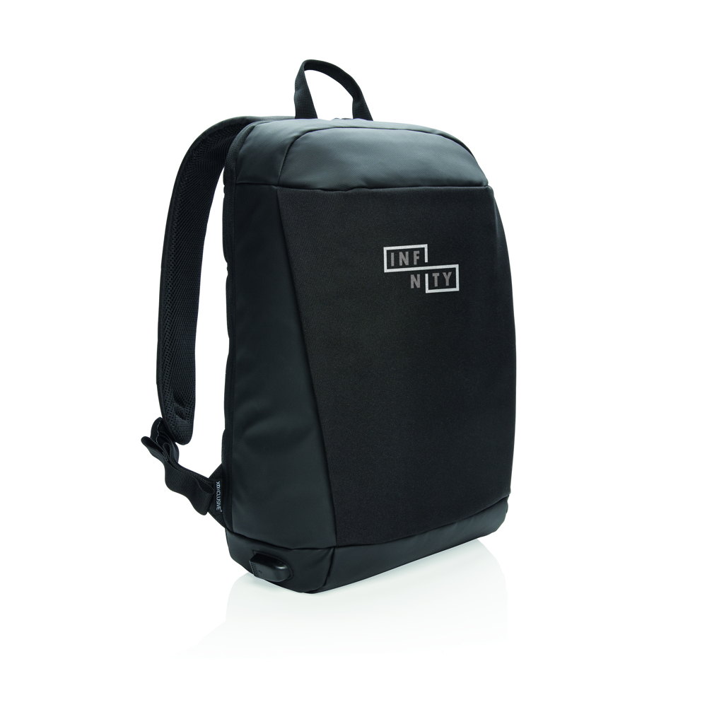 Branded PVC-Free RFID Laptop Backpack with USB Port Branded PVC-Free RFID Laptop Backpack with USB Port