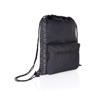 Branded RPET Reflective Drawstring Backpack for Events