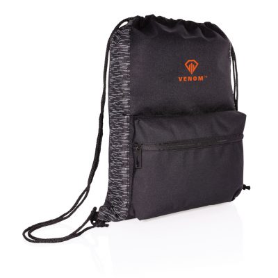 Branded RPET Reflective Drawstring Backpack for Events