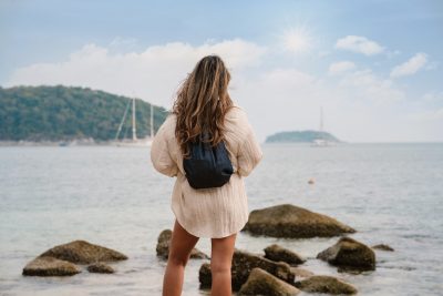 Eco-Friendly Branded Denim Drawstring Backpack for Events