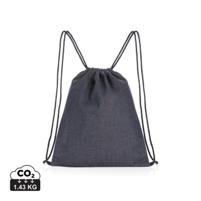 Eco-Friendly Branded Denim Drawstring Backpack for Events