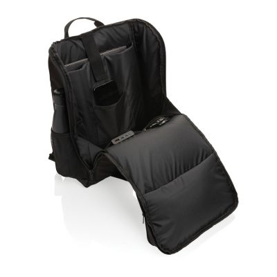 Branded Pedro AWARE™ RPET Backpack with 5W Solar Charger