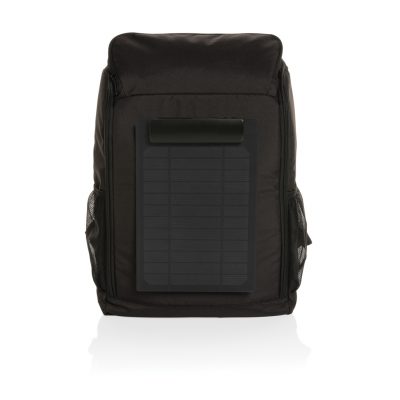 Branded Pedro AWARE™ RPET Backpack with 5W Solar Charger
