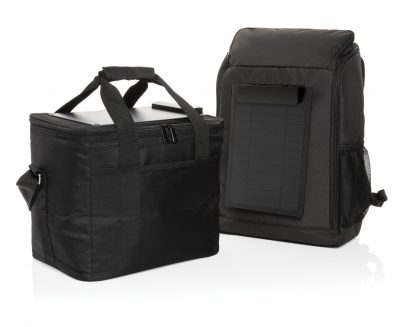 Branded Pedro AWARE™ RPET Backpack with 5W Solar Charger